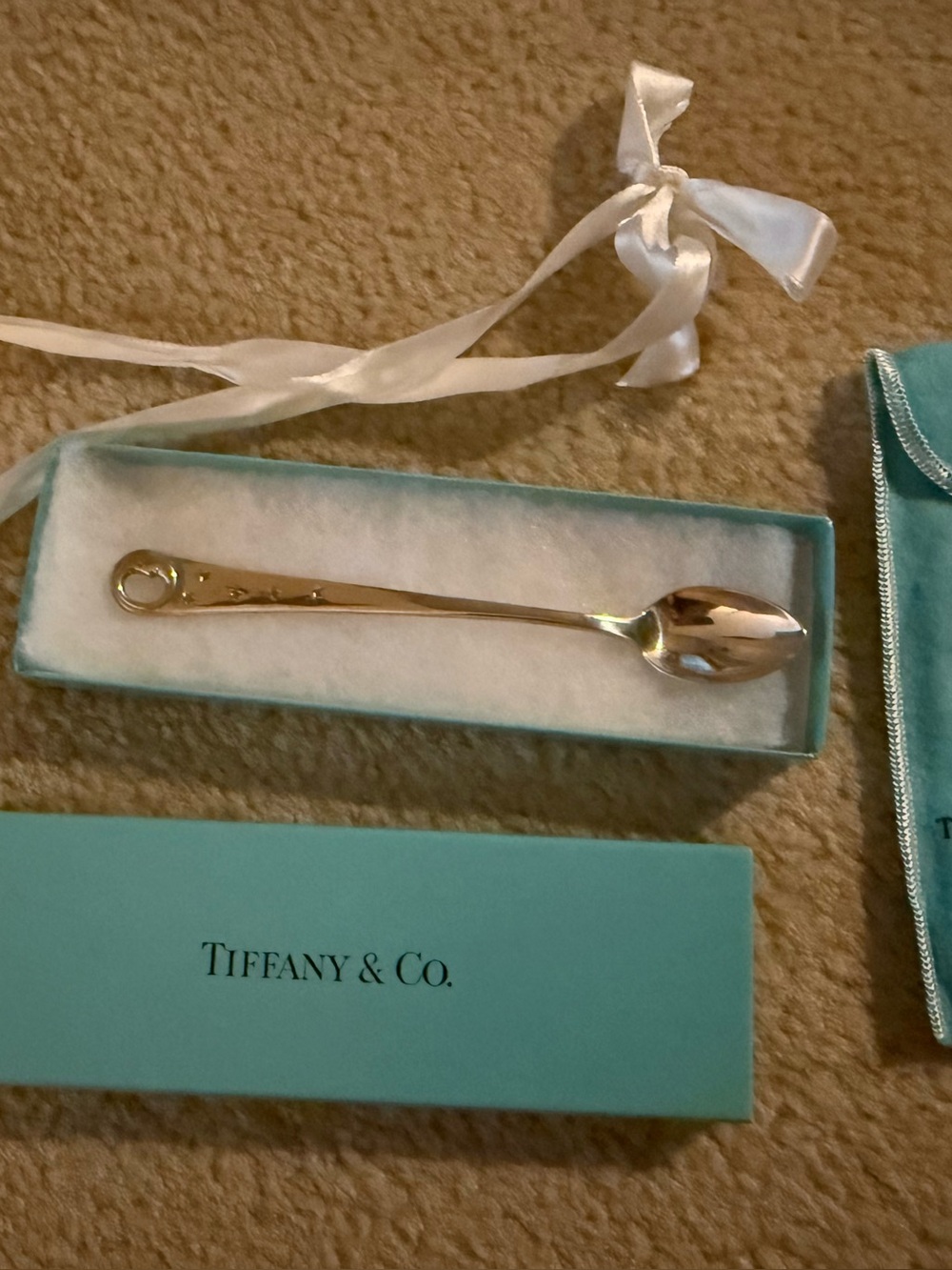 Tiffany & co. Silver moon stars baby spoon